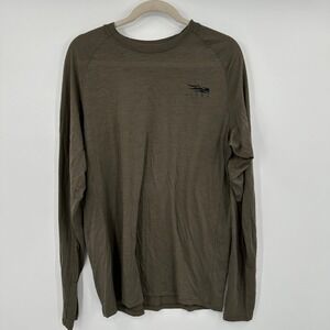 SITKA Core Merino 120 LS Crew Long Sleeve Shirt Mens XLarge Olive Green